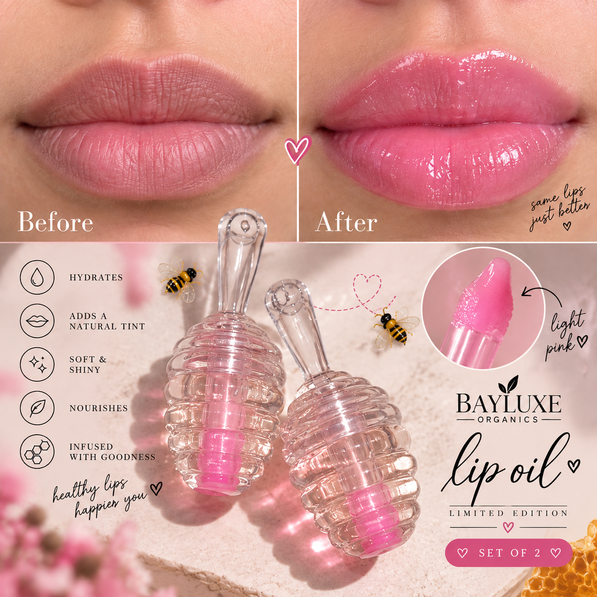 Lip Oil set of 2 change color