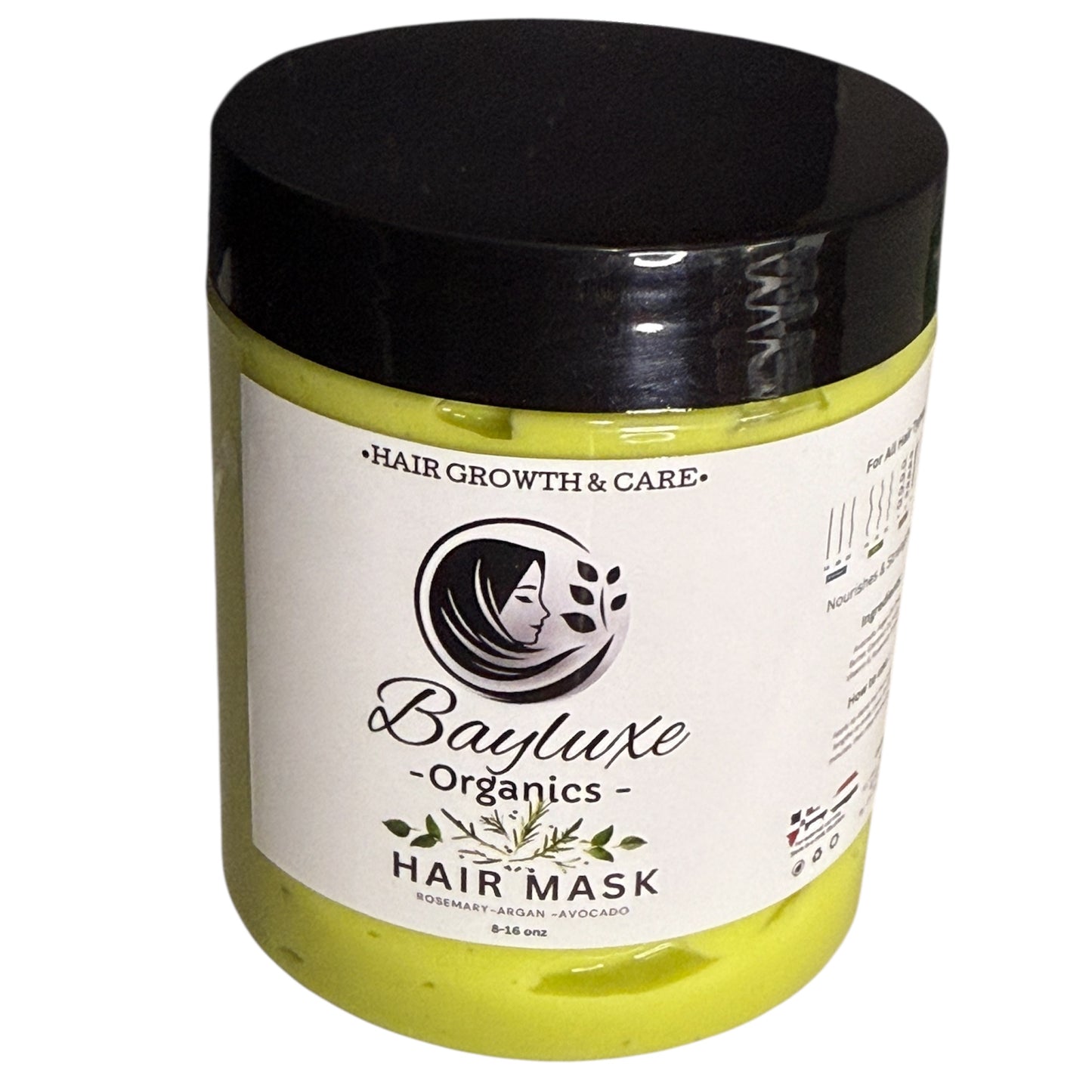 Hair Mask Avocado/Rosemary/Argan 16 onz